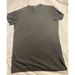 UNIQLO T-Shirts Gray Mesh Crew Neck Everyday Mens Size L Tee Alrism Poly/spandex